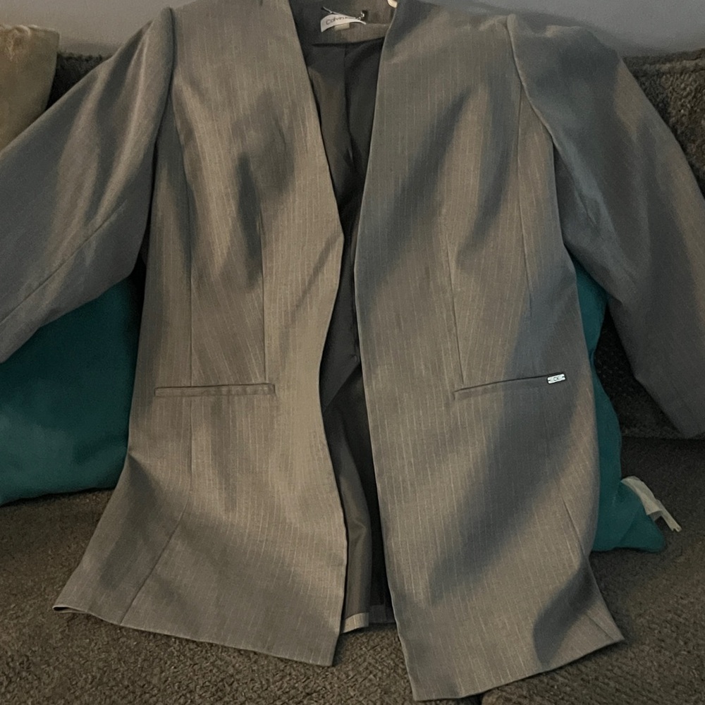 Calvin Klein Charcoal Gray Blazer